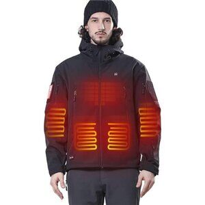 Heated Jacket for Men with 12V Battery Pack Winter Outdoor Soft Shell
